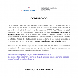 Contingente Arancelario de las Cebollas Fresca o Refrigeradas