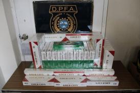 Cigarrillos de contrabando incautados en el puesto de control de Divisa