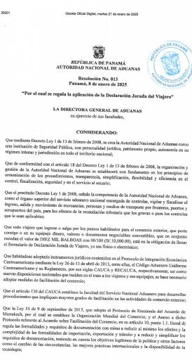 Aplicación de la Declaración Jurada del viajero