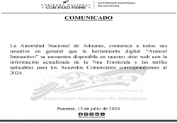 Comunicado de Arancel Interactivo