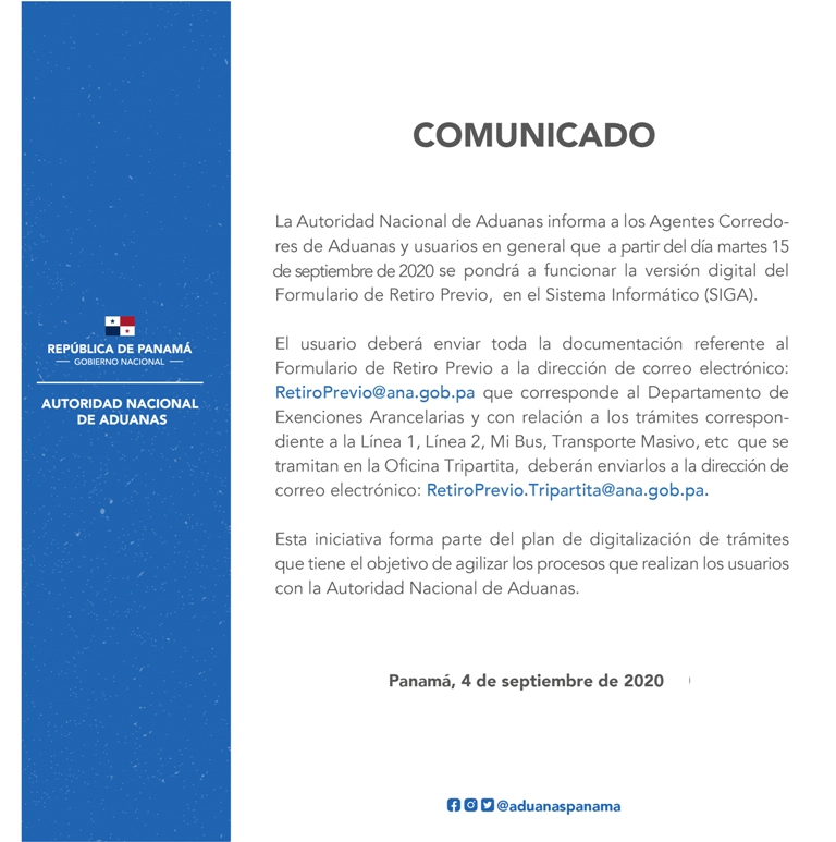 COMUNICADO 4 DE SEPTIEMBRE