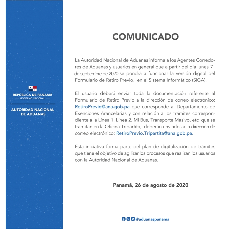 COMUNICADO ANA 1