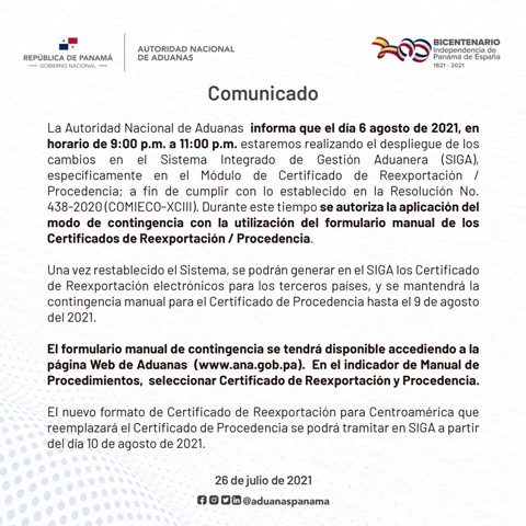 comunicado SIGA