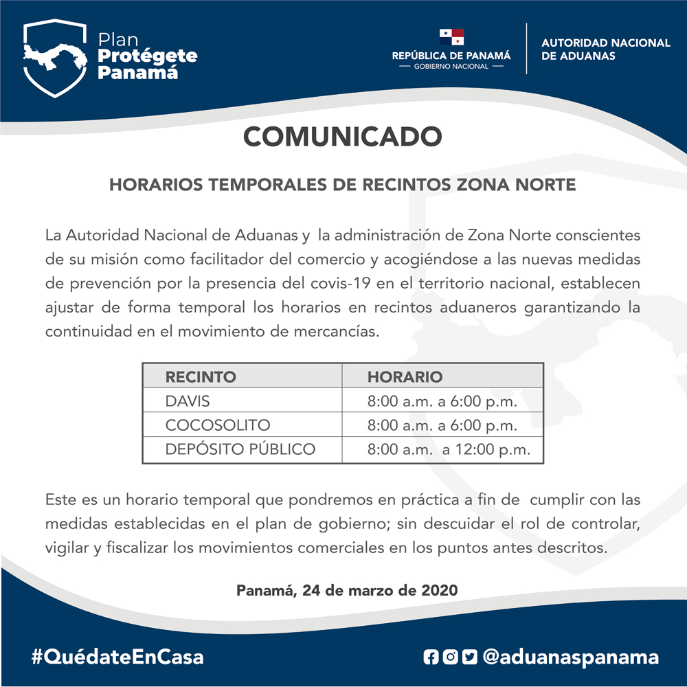 comunicado horario zona norte