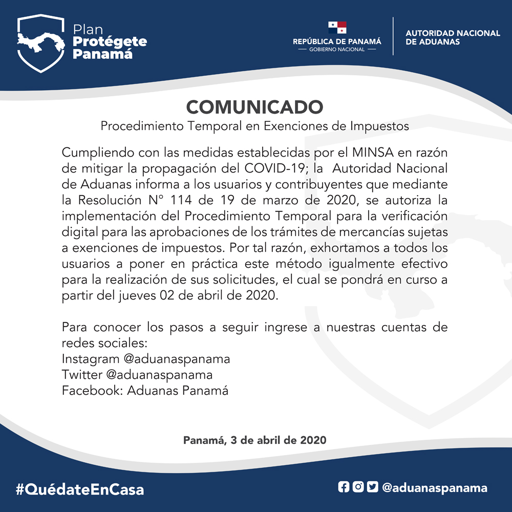 procedimiento EXENCIONES