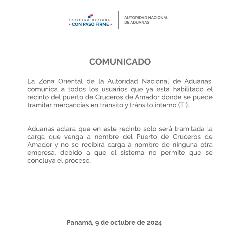 comunicado zona oriental